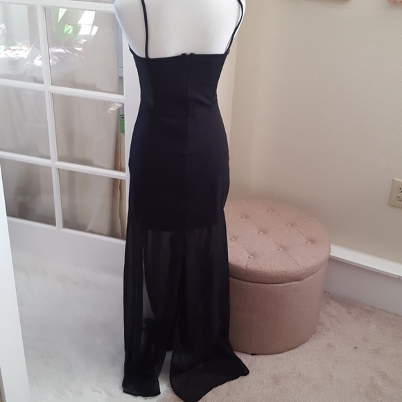 French Connection Sheer Skirt Maxi Dress, Mesh - Picture 4 of 8